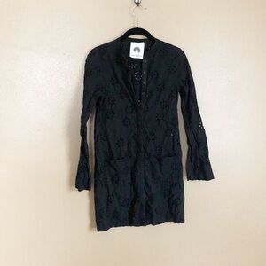 Patrick Robinson for Target Black Eyelit Tunic Size XS